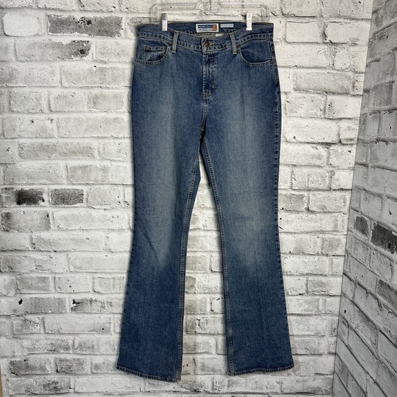 Vintage Y2K Old Navy Long Mid Rise Boot Cut Jeans - Picture 1 of 7